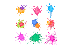 paint splatters set cartoon Product Image 1