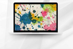 Colorful Paint Splotch Digital Paper Bundle Product Image 2