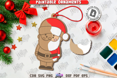 Paintable Christmas Ornament Laser Cut|Xmas Painting Toy SVG Product Image 1