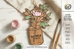 Paintable Ornaments Bundle Laser cut. Floral Ornament SVG Product Image 2