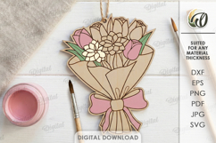 Paintable Ornaments Bundle Laser cut. Floral Ornament SVG Product Image 7
