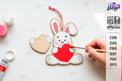 Valentine's Paintable Ornament Laser Cut | Coloring Craft Product Image 1