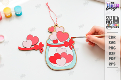 Valentine's Paintable Ornament Laser Cut | Coloring Craft Product Image 1