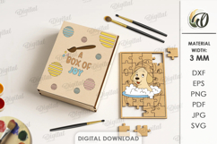 Paintable Wooden Kids Puzzles Bundle Lasercut. Kids Game SVG Product Image 12