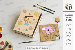 Paintable Wooden Kids Puzzles Bundle Lasercut. Kids Game SVG Product Image 13
