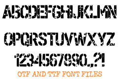 Paintball Army Stencil Font Military Spray Grunge Typeface Product Image 2