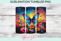 Butterfly Tumbler Wrap Sublimation Design Product Image 1