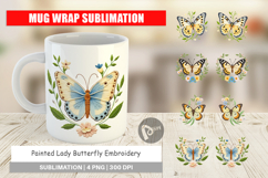 Mug Wrap Painted Lady Butterfly Product Image 1
