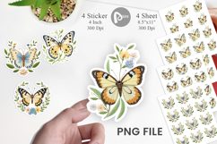 Painted Lady Butterfly Sticker Product Image 1