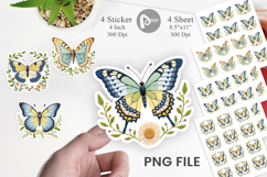 Painted Lady Butterfly Sticker Product Image 1
