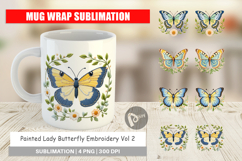 Mug Wrap Painted Lady Butterfly Product Image 1