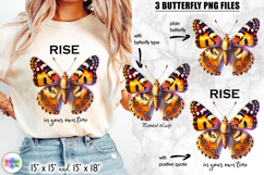 Inspirational Quotes Sublimation, Butterfly Clipart PNG Product Image 1