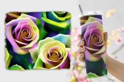 4 Painterly Roses 20oz Skinny Tumbler Wraps Product Image 3