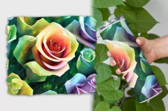 4 Painterly Roses 20oz Skinny Tumbler Wraps Product Image 4