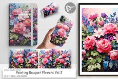 Digital Paper Painting Bouquet Flowers Product Image 1
