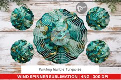 Wind Spinner Green Marble Painting Product Image 1