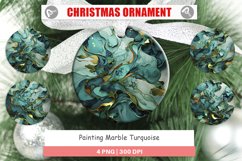 Christmas Ornaments Green Marble Painting Product Image 1