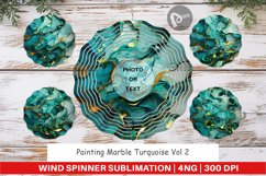 Wind Spinner Green Marble Painting Product Image 1