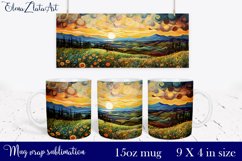 Sublimation mug design Vincent Van Gogh 15 oz Product Image 1