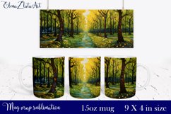 Sublimation mug design Vincent Van Gogh 15 oz Product Image 1