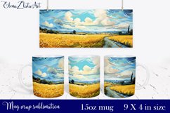 Sublimation mug design Vincent Van Gogh 15 oz Product Image 1