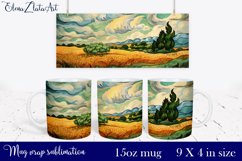 Sublimation mug design Vincent Van Gogh 15 oz Product Image 1