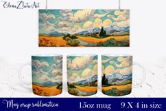 Sublimation mug design Vincent Van Gogh 15 oz Product Image 1