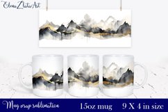 Sublimation mug design Mountain landscape 15 oz Product Image 1