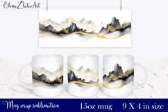 Sublimation mug design Mountain landscape 15 oz Product Image 1