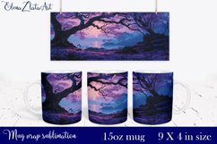 Sublimation mug design Landscape of Provence 15 oz Product Image 1