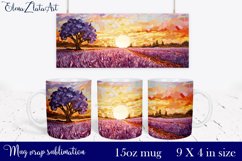 Sublimation mug design Landscape of Provence 15 oz Product Image 1