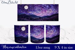 Sublimation mug design Landscape of Provence 15 oz Product Image 1