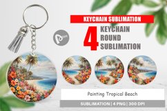 Keychain Painting Tropical Beach Product Image 1