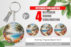 Keychain Painting Tropical Beach Product Image 1