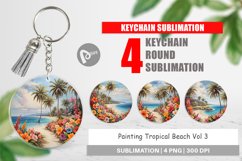 Keychain Painting Tropical Beach Product Image 1
