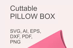 Pair of Rosebuds Pillow Favor Box SVG Paper Cut Template