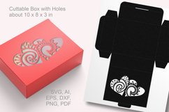 Pair of Valentine Ethnic Style Hearts Rectangular Gift Box 