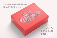 Pair of Valentine Ethnic Style Hearts Rectangular Gift Box 