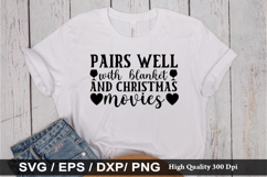 Pairs Well with Blanket and SVG - Christmas Wine Design Product Image 1
