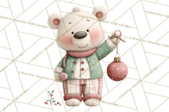 Christmas Pajamas Clipart PNG, Festive Animals Clip Art Product Image 2
