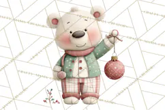 Christmas Pajamas Clipart PNG, Festive Animals Clip Art Product Image 2