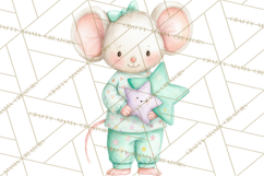 Christmas Pajama Party PNG, Watercolor Cozy Animal Clipart Product Image 4