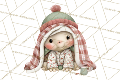 Christmas Pajamas Clipart PNG, Festive Animals Clip Art Product Image 4