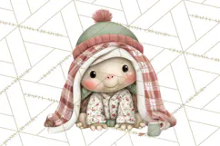 Christmas Pajamas Clipart PNG, Festive Animals Clip Art Product Image 4