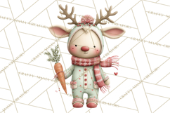 Christmas Pajamas Clipart PNG, Festive Animals Clip Art Product Image 5
