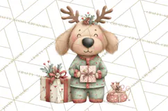 Christmas Pajamas Clipart PNG, Festive Animals Clip Art Product Image 2