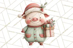 Christmas Pajamas Clipart PNG, Festive Animals Clip Art Product Image 2