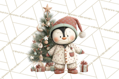 Christmas Pajamas Clipart PNG, Festive Animals Clip Art Product Image 3