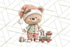 Christmas Pajamas Clipart PNG, Festive Animals Clip Art Product Image 2