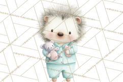 Christmas Pajama Party PNG, Watercolor Cozy Animal Clipart Product Image 4